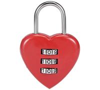Combinazione rossa a 3 cifre lucchetto 3mm grillo in lega di zinco blocco combinazione a forma di cuore a forma di lupo