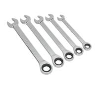 Combinazione Set Chiavi a Cricchetto 5pc Metrico - Sealey S0985 Nuovo