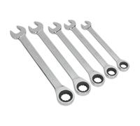 Combinazione Set Chiavi a Cricchetto 5pc Metrico - Sealey S0985 Nuovo