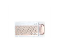 Combinazione tastiera e mouse Bluetooth - Set tastiera e mouse wireless ricaricabile da 10 pollici con custodia (rosa)