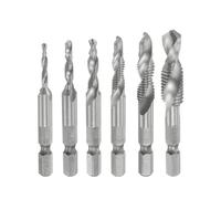 Combinazione Trapano Tocca Punta Set M3 M4 M5 M6 M8 M10 con 1/4" Esagonale 6pz