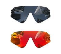Combine8 Ploarized - Lenti di ricambio per occhiali da sole Oakley Sutro Lite Sweep OO9465, Nero + rosso fuoco, 139 Millimeters