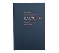 Combined Answer Book For Calculus Third and Fourth Editions