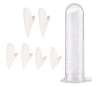 COMBLU Denti da vampiro, zanne da vampiro con adesivo, accessori per cosplay, decorazione per feste di Halloween, zanne di lupo mannaro riutilizzabili protesi da vampiro (3 paia)