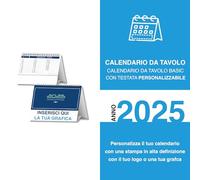 Combo Calendari da tavolo 2025 + Penne Personalizzabili 100+100 Organizza e Promuovi la Tua Attività in Modo Efficace - Ideale per Uffici, Case, Regali Aziendali, Studenti e Professionisti (Rosso)