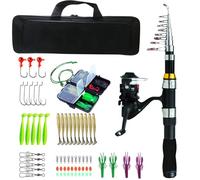 Combo Canna Da - Colore Nero Combo Da Portatile Con | Kit Di Rotazione Per Adulti Viaggio Acqua Salata Acqua , Accessori Riutilizzabili Creature Marine Portatili Po