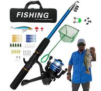 Combo Canna Da, Combo Canna Da E Mulinello,Kit Completo Combos Bobina | Borsa Da Pescas Per Figlio, Amico, Marito, Pescas D'acqua, Viaggi, Fidanzato, Padre
