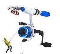 Combo Canna E Mulinello - Restringimento Della Fibra Di Vetro Di Soli 30 Cm | Set Di Canne Da Da Viaggio Portatili | Attrezzatura Leggera Per Principianti Per Il Pescatore Per Uso Avventuroso Al