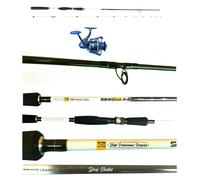 Combo Canna + Mulinello Calamaro Seiko Boto 2,70Mt Pesca Calamari Barca