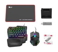 COMBO COMBA CASE E MOTO DI GIOCO, Topi di gioco e combo tastiera, Topi tastiera meccanica Combo, Convertitore a metà mano ergonomico set per la programmazione degli eSports
