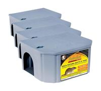 Combo Contenitore Esca Sicura Topi + Chaparat Pasta Esca Topicida 150g - Veleno per Topi Sicuro e Efficace per Controllo Roditori (Confezione da 4)