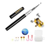 Combo di canna da pesca e mulinello penna tasca telescopico con lenza esche morbide ami jig accessori Set attrezzature in lega alluminio