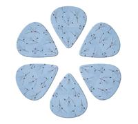 Combo di plettri per chitarra premium Black Crow Raven Bird, confezione da 6 semi-rotondi per ukulele, basso e strumenti a bassa tensione, calibri 0,46/0,71/0,96 mm