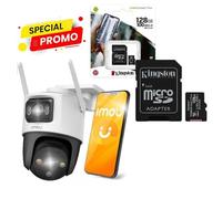 Combo Kit Videocam. Sorveglianza Imou Cruiser Dual 10MP +Kingston MicroSD 128 GB