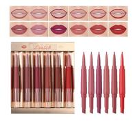 Combo Labbra e Rossetto,6 Pezzi 2 In 1 Rossetto Con Labbra | Kit Di Trucco Con Gloss Di Bellezza Impermeabile E Tinta Per Ragazze Madri Fidanzate Mogli Sorelle