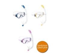 COMBO MASCHERA CRESSI ONDINA JR + BOCCAGLIO TOP SNORKELING SUBAQUEA MARE SUB