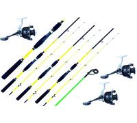 Combo Pesca Seppie 3 Canne 1.80Mt + 3 Mulinelli Eging Barca Calamari Seppia