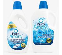 Combo Puro Amore Blu Detersivo Lavatrice 45 Lavaggi + Ammorbidente 60 Lavaggi