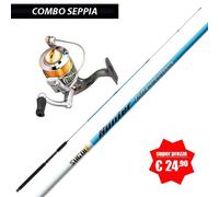 COMBO SEPPIA: SUGOI HUNTER + MULINELLO LIT'L FISH VISION 4000 - COMBO SEPPIA: SUGOI HUNTER 1.50 MT + MULINELLO LIT'L FISH VISION 4000