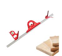 Combo Square, righello di precisione per la lavorazione del legno, 40,6 cm, combinazione scorrevole regolabile, righello quadrato e goniometro, set quadrato in acciaio