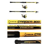 Combo Surf Casting 2 Canne 3m 100gr + 2 Mulinelli 4000 Pesca Fondo Spiaggia