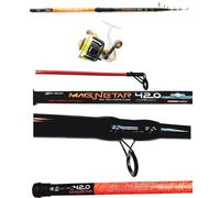 Combo Surf Casting Canna 4.20m 200gr + Mulinello 6000 Pesca Fondo Spiaggia