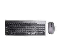 Combo Tastiera e Mouse Wireless, Mouse Wireless 2.4G Tastiera Wireless a 102 Tasti con Adattatore USB per Dispositivi Mobili, Tablet PC (Grigio scuro)
