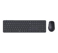 RAPOO - 9810M - Combo Tastiera e Mouse Wireless Multi Mode Ultra-Slim - Connessione wireless multimodalità, Connessione fino a 4 dispositivi, Design Ultra-Sottile Batteria Ricaricabile - Nero