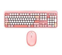 Mobility Lab ML313894 - Tastiera Combo + Mouse Wireless Pure Color - FR AZERTY, tasti piatti e reattivi, design compatto, scorciatoie, tastierino numerico, Compatibilità Windows - Rosa