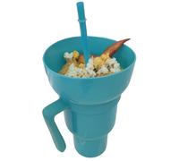 Combo Tazza e Ciotola | Combo Riutilizzabile Ciotola di Cibo e Tazza di Bevande - Contenitore per Alimenti e Bevande da Viaggio per Latte Tè Succo Dolci Popcorn Frutta Scuola Spiaggia