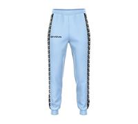 combo Tuta Full Zip con Cappuccio Terry Band givova celeste nero cotone