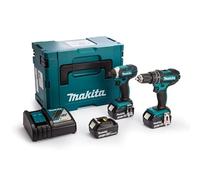 Combopack 2 utensili trapano a percussione (DHP482) e avvitatore (DTD152) (3x3,0 Ah) - MAKITA DLX2131JX1