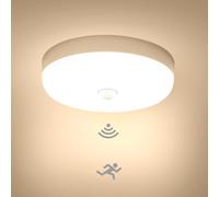 Combuh 15W Plafoniera con Sensore di Movimento Indoor, Tonda Soffitto Lampada con Rivelatore, Lampadari LED con Motion Sensori Automatica, IP56 Impermeabile per Corridoio e Garage