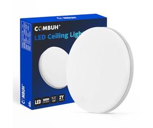 Combuh Plafoniera Led Soffitto 30cm, 48w Rotonda Lampada Soffitto Interno Casa, Plafoniere Bianco Freddo 6500K, IP44 Impermeabile Luce Bagno, per Cucine Scale Condominio, Ceiling Light
