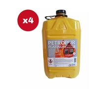 COMBUSTIBILE LIQUIDO PETROPUR PLATINUM 4 TANICHE DA 18LT - TOTALE DI 72 LITRI