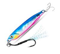 Comcapy Esche in Metallo Jig Spoon Cast 3D Eye Fish Hook Esca Artificiale Minnow Pencil Lure Luminoso Swimbait Holographic River Ocean Fishing (Color : 11, Size : 30g)