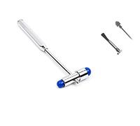 Comdent Babinsky Buck Martello, neurologico Reflex Hammer 7" Esame diagnostico, con Pin & Spazzola, Acciaio Inox, Blu
