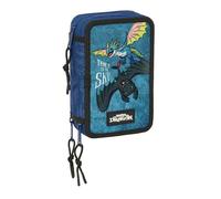 Come allenare il tuo DRAGO - Astuccio scolastico con 37 utili inclusi, astuccio per bambini, ideale per bambini da 5 a 14 anni, comodo e versatile, qualità e resistenza, 12,5 x 5,5 x 19,5 cm