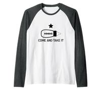 Come And Take It - Divertente biberon Design per Genitori, papà Maglia con Maniche Raglan