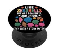 Come conchiglie siamo belle collezioni di conchiglie estive PopSockets PopGrip Adesivo