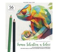 Come Disegnare Animali Realistici. Fauna Selvatica a Colori: 56 Illustrazioni in Stile Geometrico per Praticare le Tecniche di Disegno con Matite Colorate