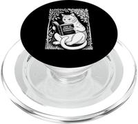 Come dominare l'umanità Gatto lettura libro gattino divertente gatto PopSockets PopGrip per MagSafe