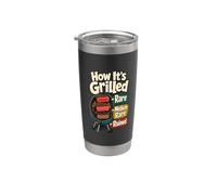 Come è divertente barbecue alla griglia Pitmaster Steak Humor Bicchiere termico in acciaio inox doppia parete