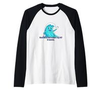 Come Fa loceano a Dire Ciao Onde Carino papà Scherzo Gioco di Parole Divertente Maglia con Maniche Raglan