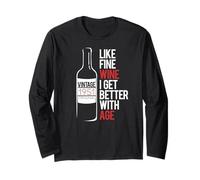 Come FINE Wine I Get Better with Age 1951 Compleanno Meme Maglia a Manica