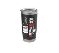 COME FINE WINE I GET BETTER WITH AGE 1955 Compleanno Meme Bicchiere termico in acciaio inox doppia parete