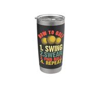 Come giocare a golf 1. swing 2. giurare 3. trovare palla 4. ripetere Bicchiere termico in acciaio inox doppia parete