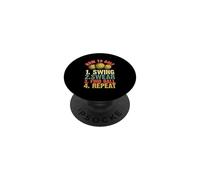 Come giocare a golf 1. swing 2. giurare 3. trovare palla 4. ripetere PopSockets PopGrip Adesivo