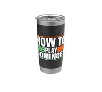Come giocare Domino Domino Game Lover Game Tile Domino Bicchiere termico in acciaio inox doppia parete