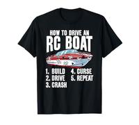 Come guidare una barca RC divertente design modello RC per RC Captain Maglietta